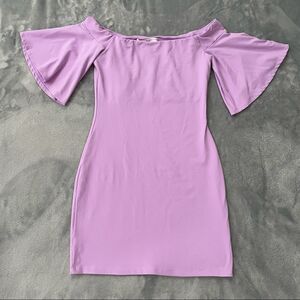 SUSANA Monaco Off-the-shoulder Purple Dress Size XS